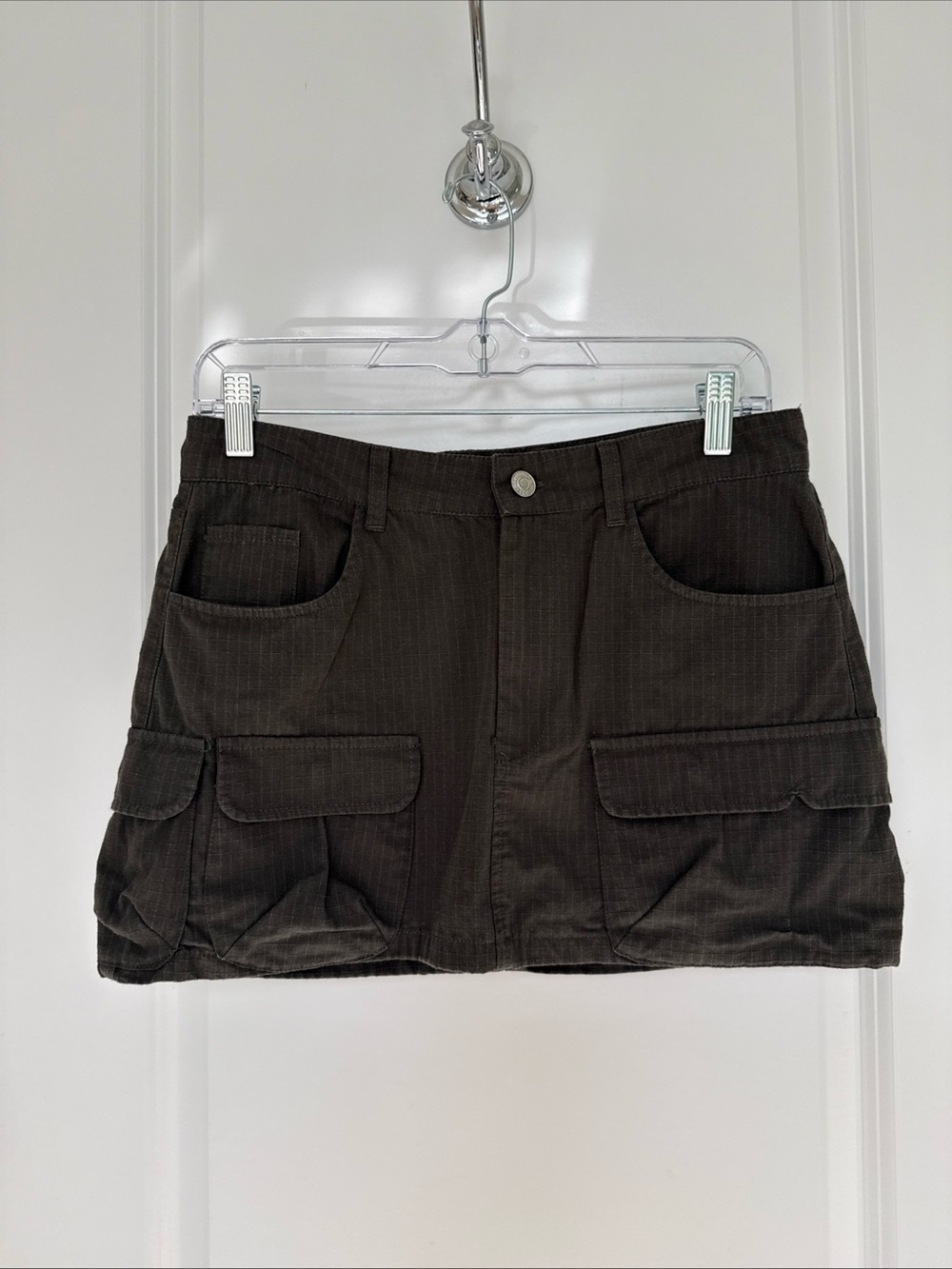 Zara Olive Green Cargo Pocket Mini Skirt
